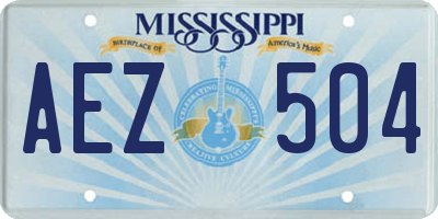 MS license plate AEZ504
