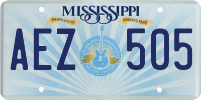 MS license plate AEZ505