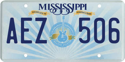 MS license plate AEZ506