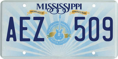 MS license plate AEZ509