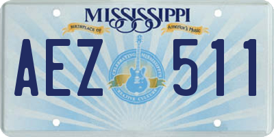 MS license plate AEZ511