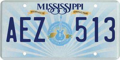 MS license plate AEZ513