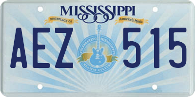 MS license plate AEZ515
