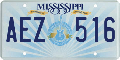 MS license plate AEZ516