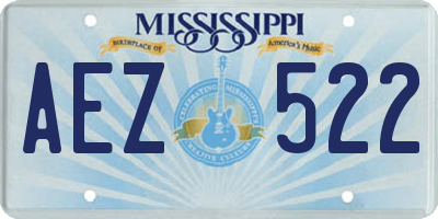 MS license plate AEZ522
