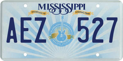 MS license plate AEZ527