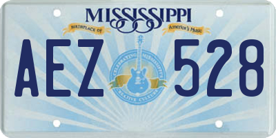 MS license plate AEZ528