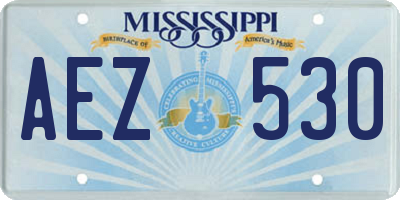 MS license plate AEZ530