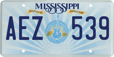 MS license plate AEZ539