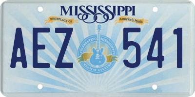 MS license plate AEZ541