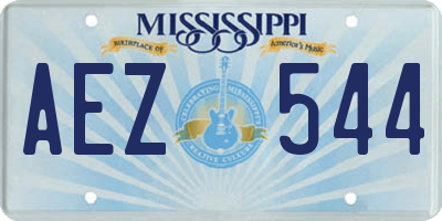 MS license plate AEZ544
