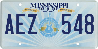 MS license plate AEZ548