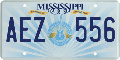 MS license plate AEZ556