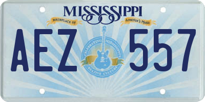 MS license plate AEZ557