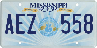 MS license plate AEZ558