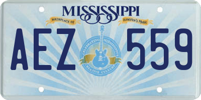 MS license plate AEZ559