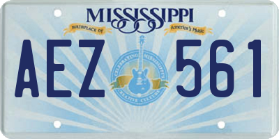 MS license plate AEZ561