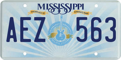 MS license plate AEZ563