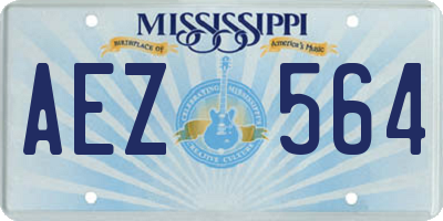 MS license plate AEZ564