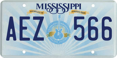 MS license plate AEZ566