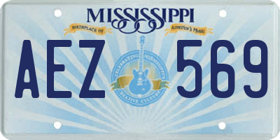 MS license plate AEZ569