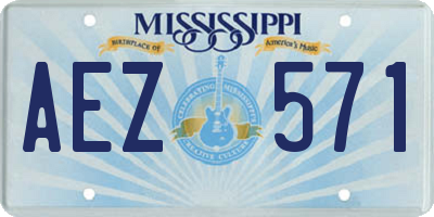 MS license plate AEZ571