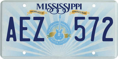 MS license plate AEZ572