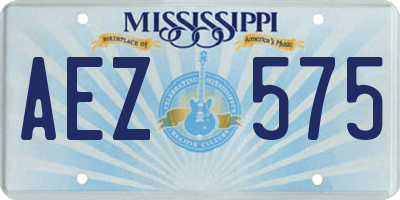 MS license plate AEZ575