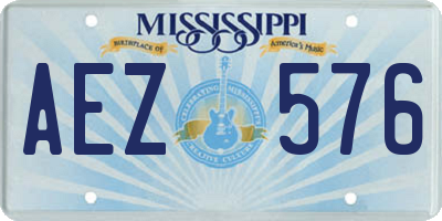 MS license plate AEZ576