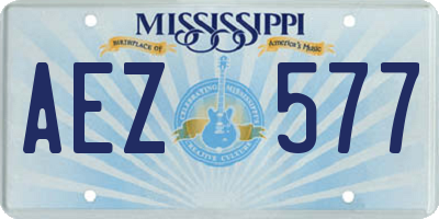 MS license plate AEZ577