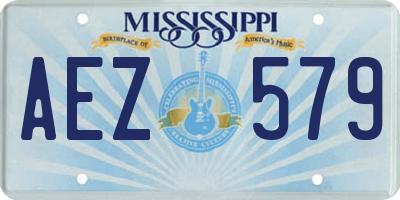 MS license plate AEZ579