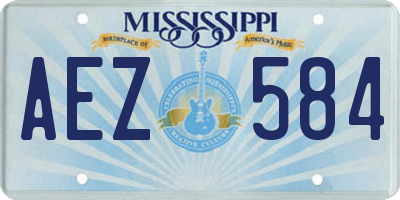 MS license plate AEZ584