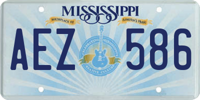 MS license plate AEZ586