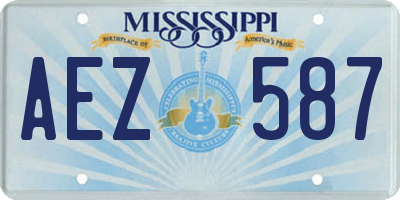 MS license plate AEZ587