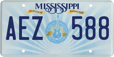 MS license plate AEZ588