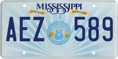 MS license plate AEZ589