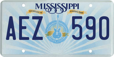 MS license plate AEZ590