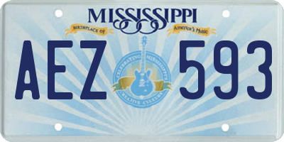 MS license plate AEZ593