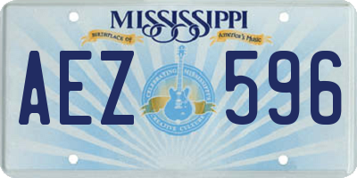 MS license plate AEZ596