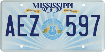 MS license plate AEZ597