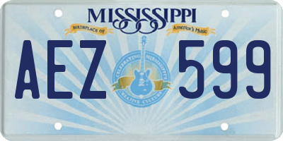 MS license plate AEZ599