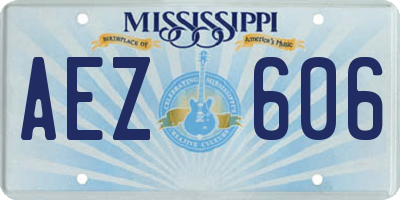 MS license plate AEZ606