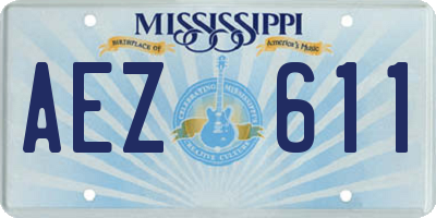 MS license plate AEZ611