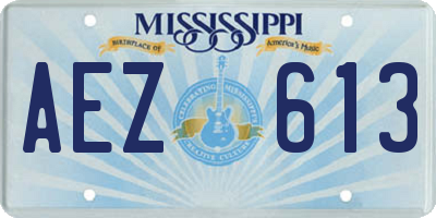 MS license plate AEZ613