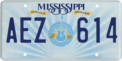 MS license plate AEZ614