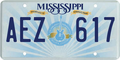 MS license plate AEZ617