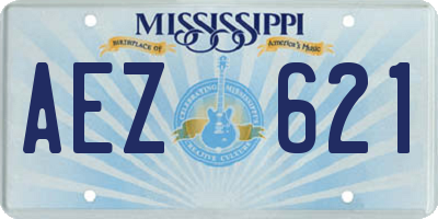 MS license plate AEZ621