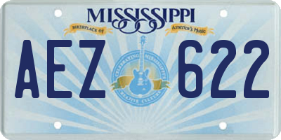 MS license plate AEZ622