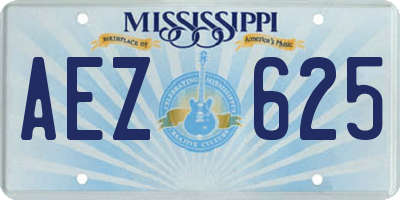 MS license plate AEZ625