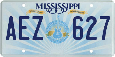 MS license plate AEZ627